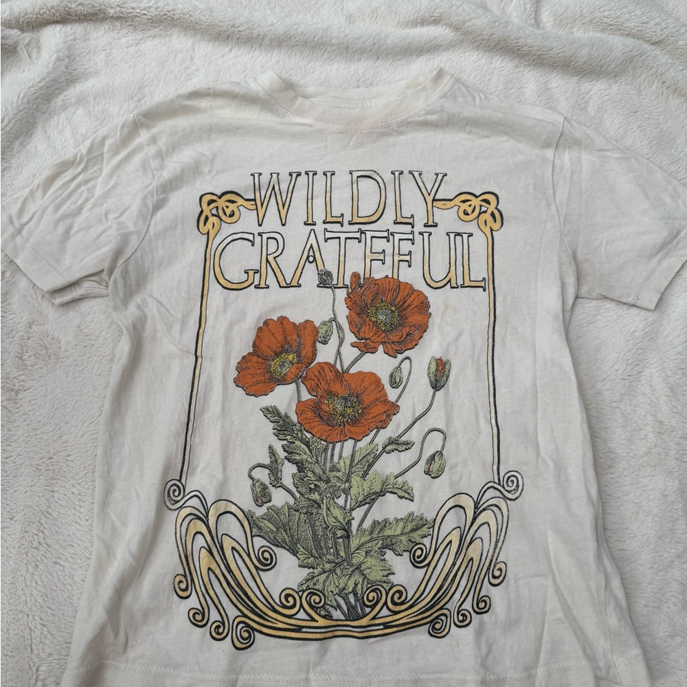 Wildly Grateful Kids Short Sleeve Tee - Cream